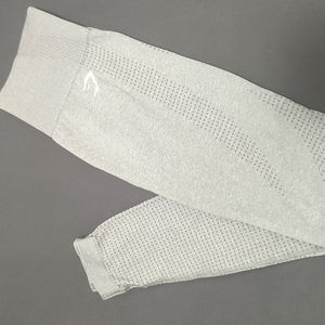 Gymshark leggings, medium heather grey, size S.
